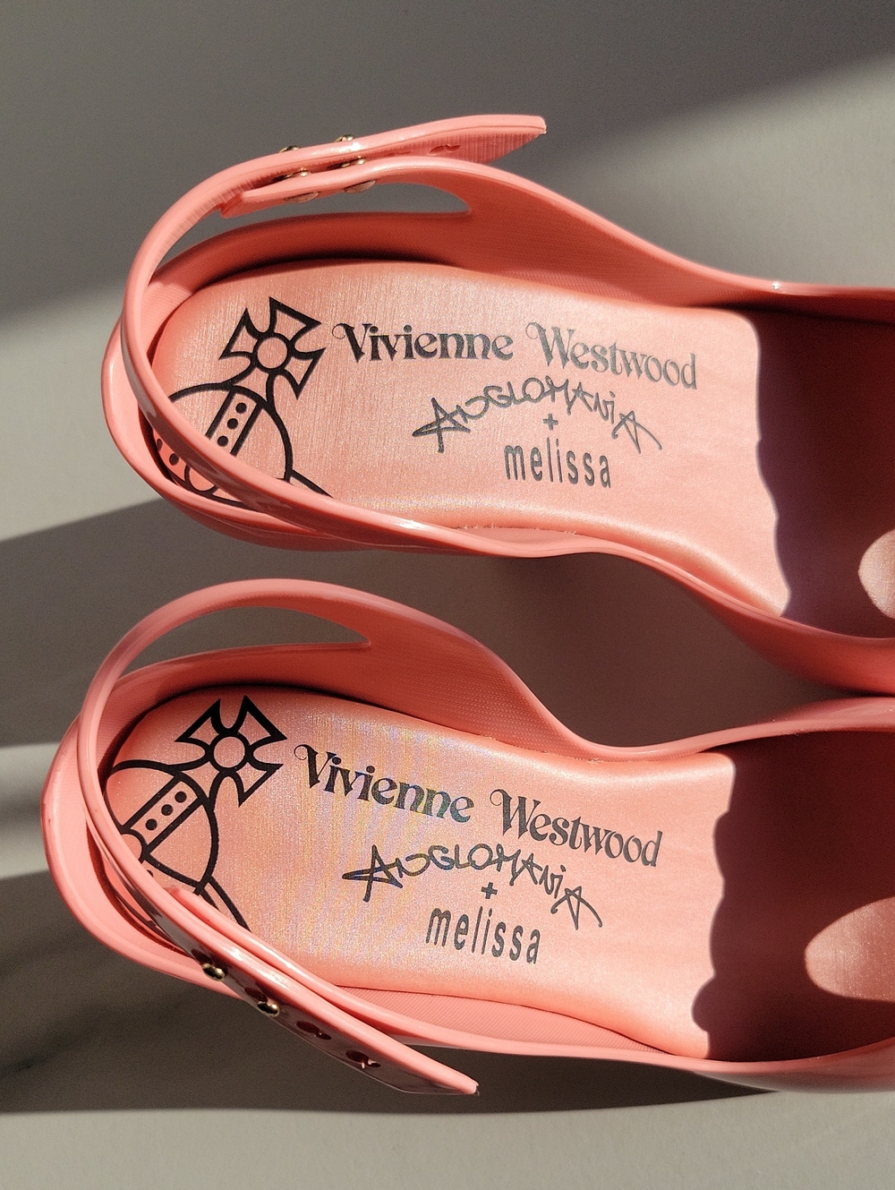 Vivienne Westwood Melissa Pink Skull Bow Peep-Toe Heeled Sandals - Picture 12 of 16